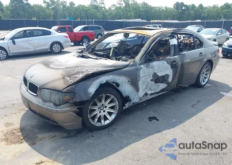 2004 BMW 745Li из США, поврежденный, VIN WBAGN63454DS46104